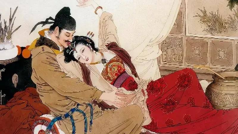 唐朝末年，吴王杨行密装瞎子已经三年了，王后当着他的面，一把搂住侍卫的脖子，