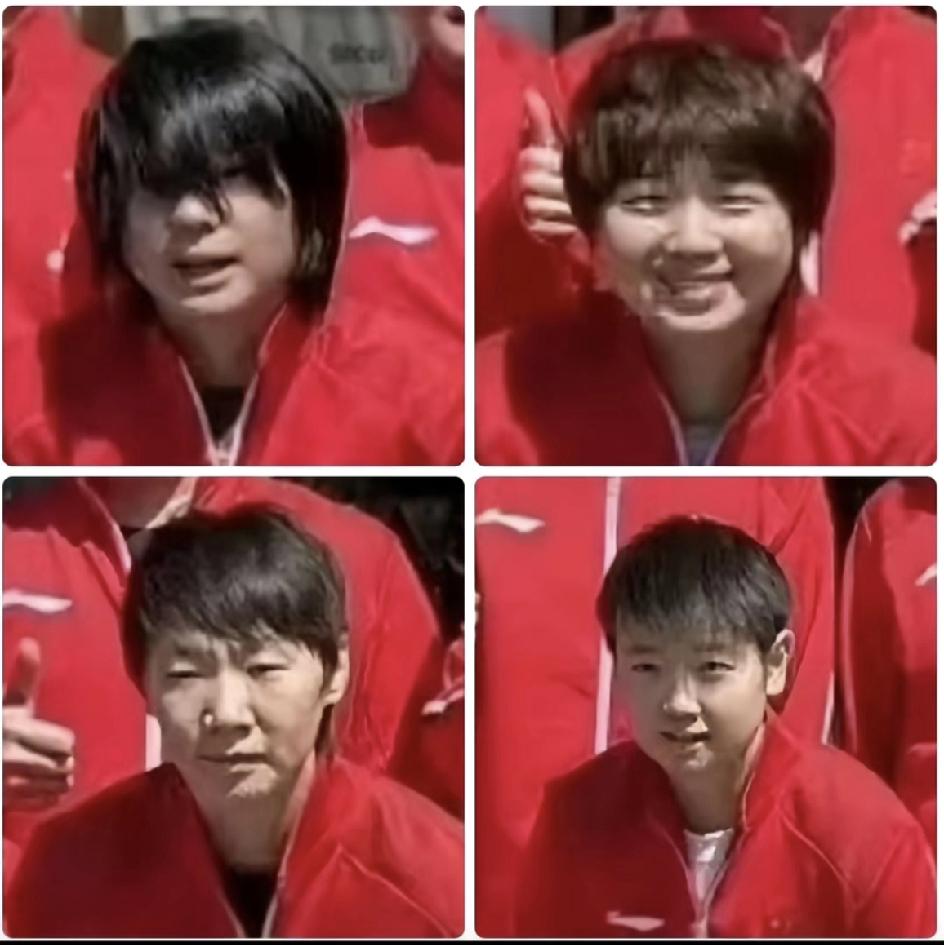 国乒出征世乒赛团体赛的女队合影留念，第一个女孩儿你们猜出了是谁了吗？我猜了半天，