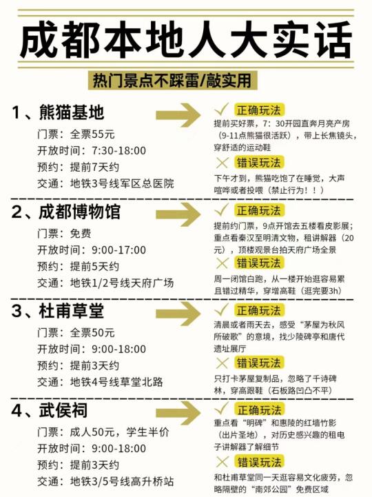 听劝！成都旅游这些坑别踩⚠