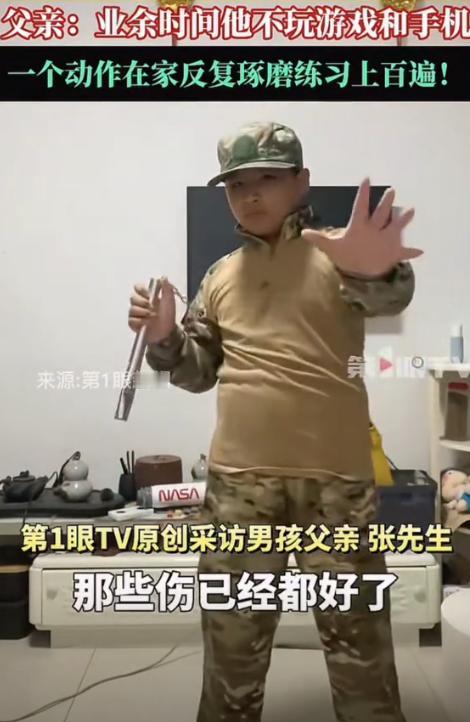 “是个狠人！”辽宁沈阳，9岁男孩从舅舅那里接触了双节棍后，从此不玩游戏也不看电视