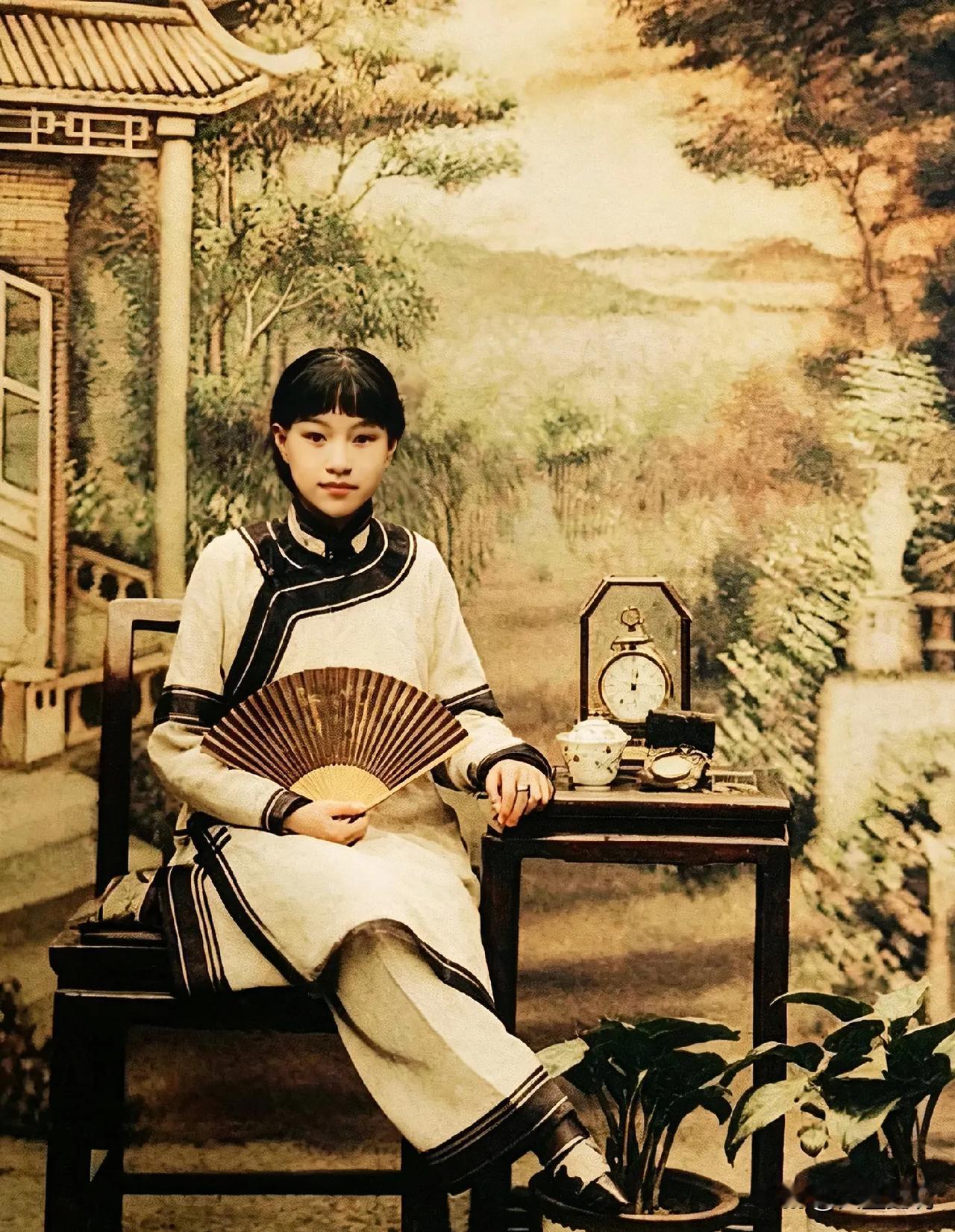 晚清最狗血官场桃色案：送个名妓，换个巡抚一张彩色修复老照片，晚清名妓杨翠喜