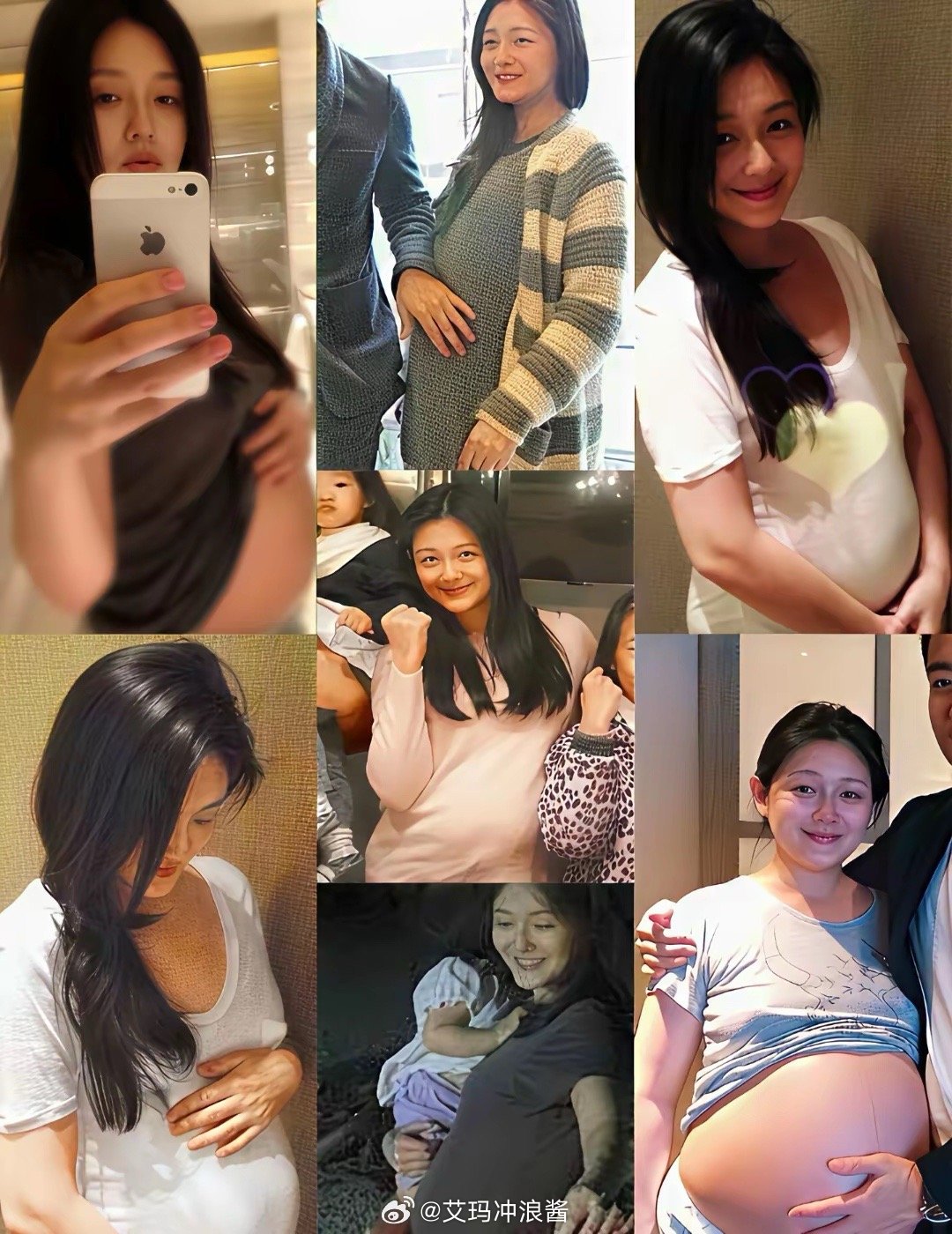 想不到大s那么爱美，孕期照片还挺多的，我看内娱好多女明星从怀孕到生，一张肚子大的