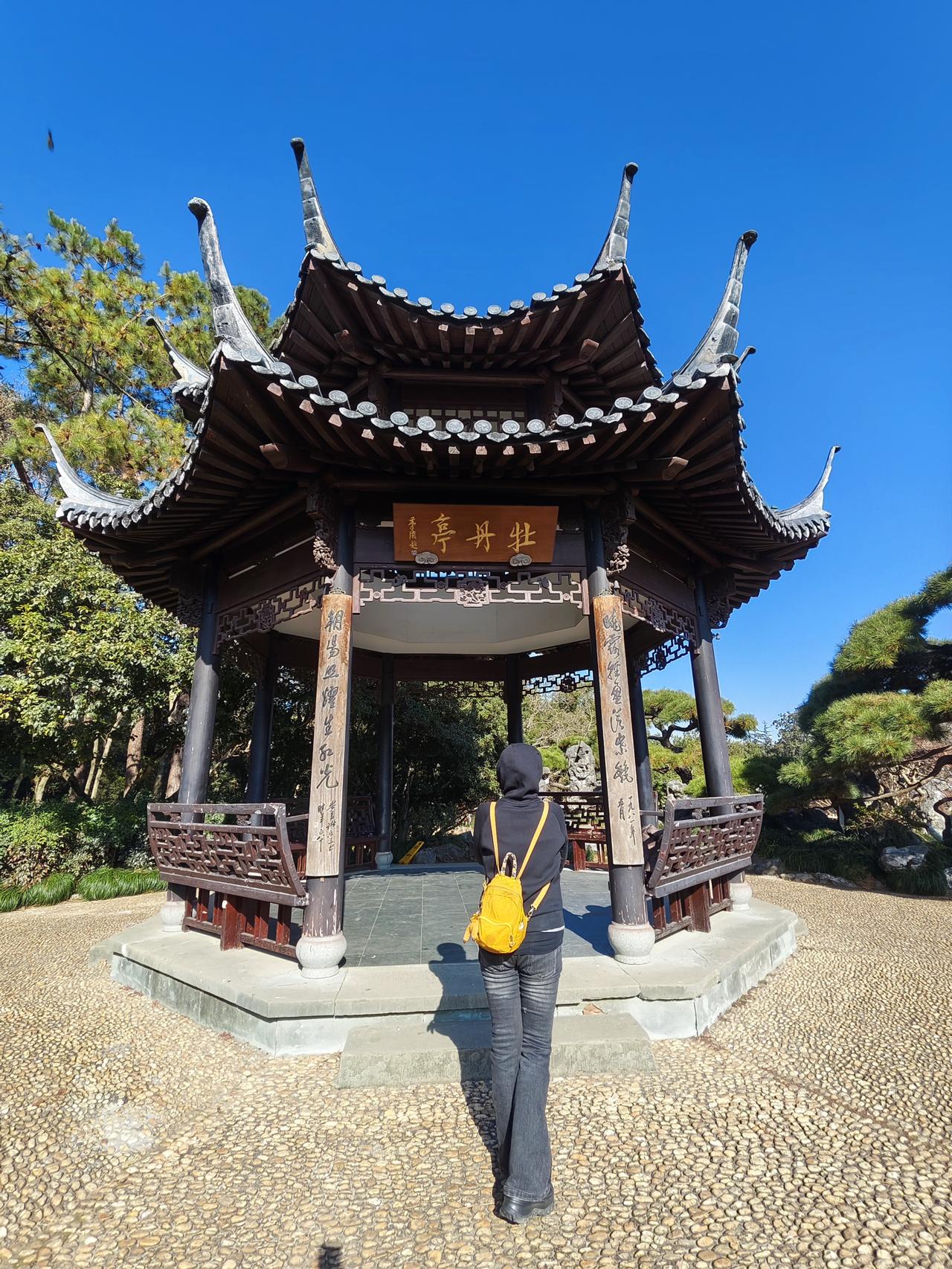 杭州西湖十景之一的花港观鱼有一座亭子特别有名，那就是牡丹亭。牡丹亭地理位置绝