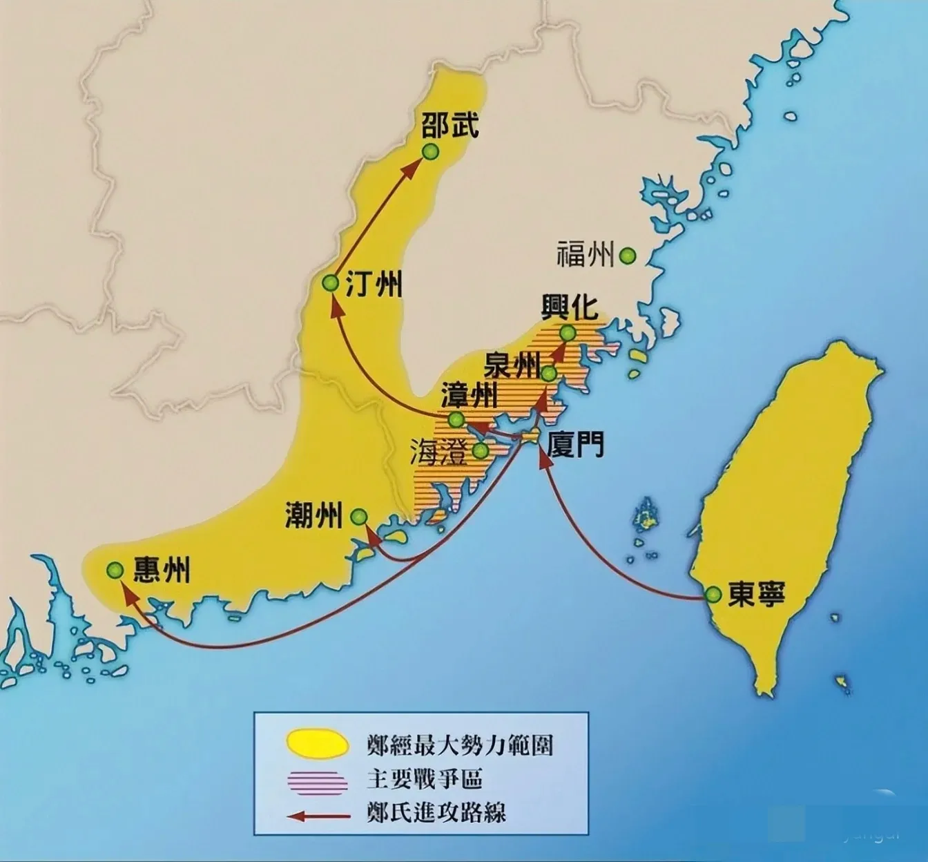 有种说法是，郑家的脑袋是水冷的，离开海洋就开始犯浑，我每次看到这句话都很难绷。三