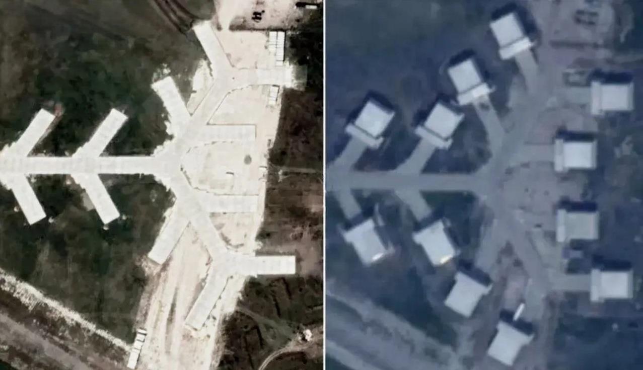 吃一堑长一智，乌克兰方面发布库尔斯克地区的哈利诺机场卫星图，已建造了大量坚固的飞