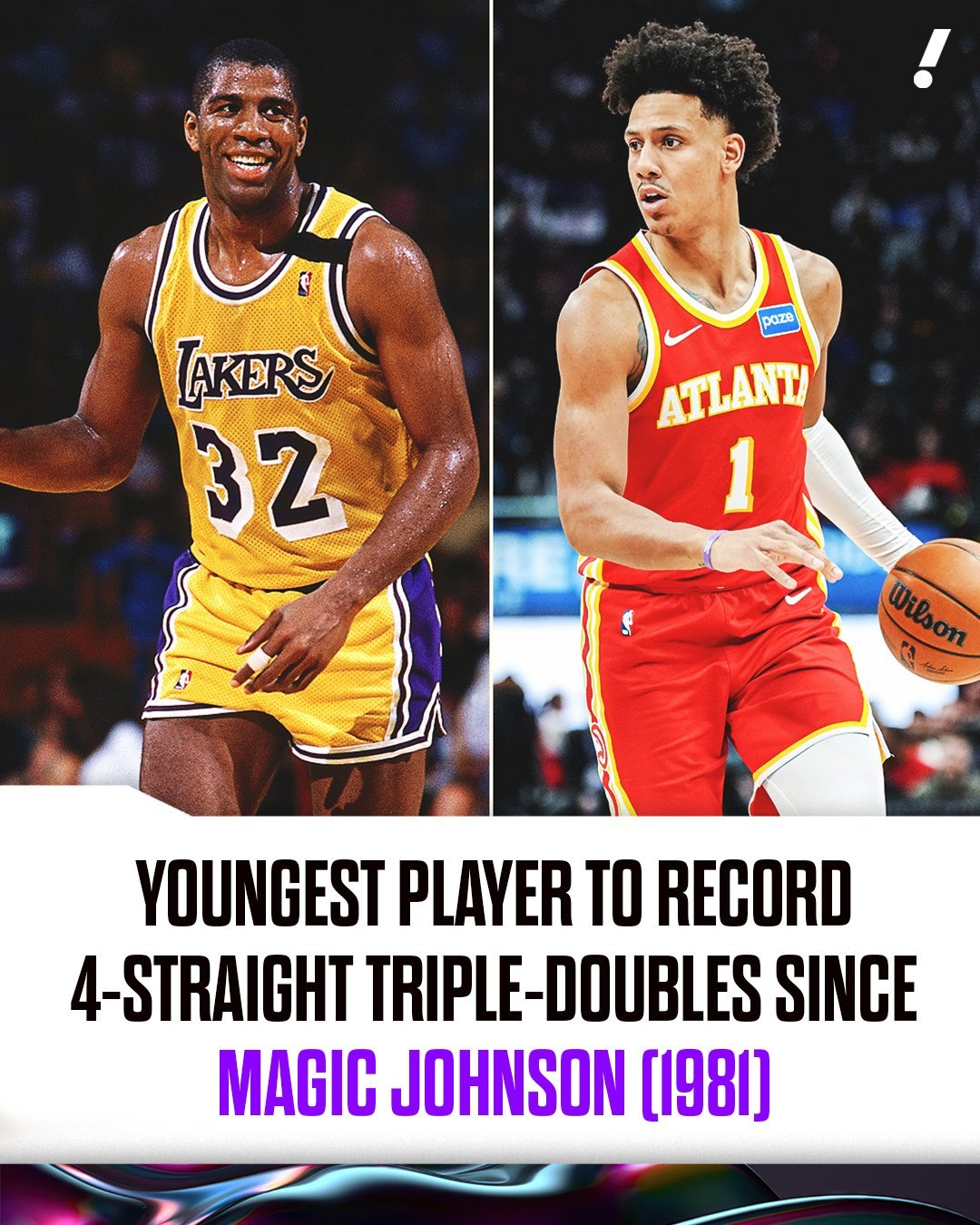 杰伦约翰逊连续4场三双！——生涯第8次三双，成为老鹰队史三双王——NBA历史上第