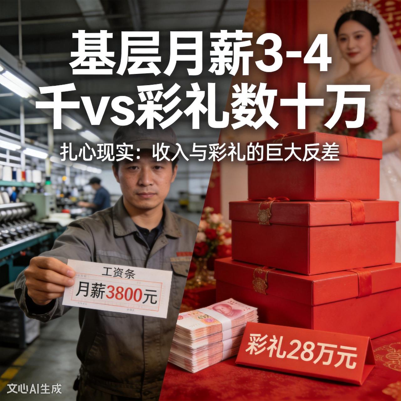 扎心现实！基层月薪只有三四千，为什么却能撑起几十万彩礼？真相太残酷很多人一