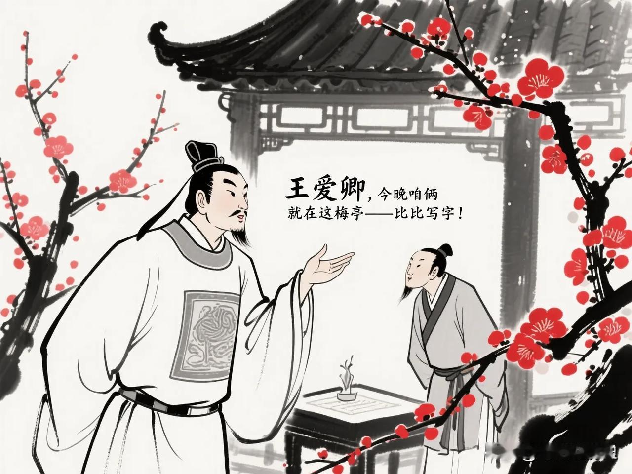 三更鼓刚敲过，王義之的曾孙王僧虔就被一队禁军从被窝里“请”进了宫。宫里静得吓人，