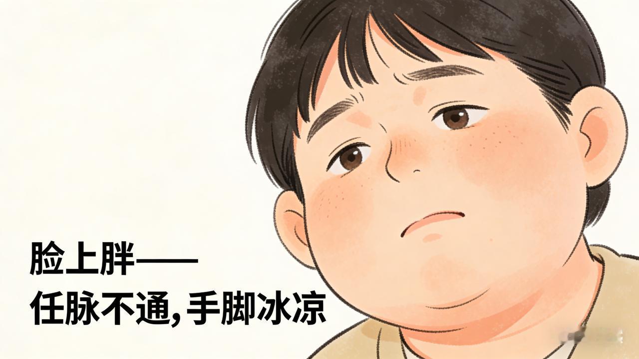 “哪里胖，就是哪里不通！1.脸上胖——任脉不通，手脚冰凉。2.脖子胖