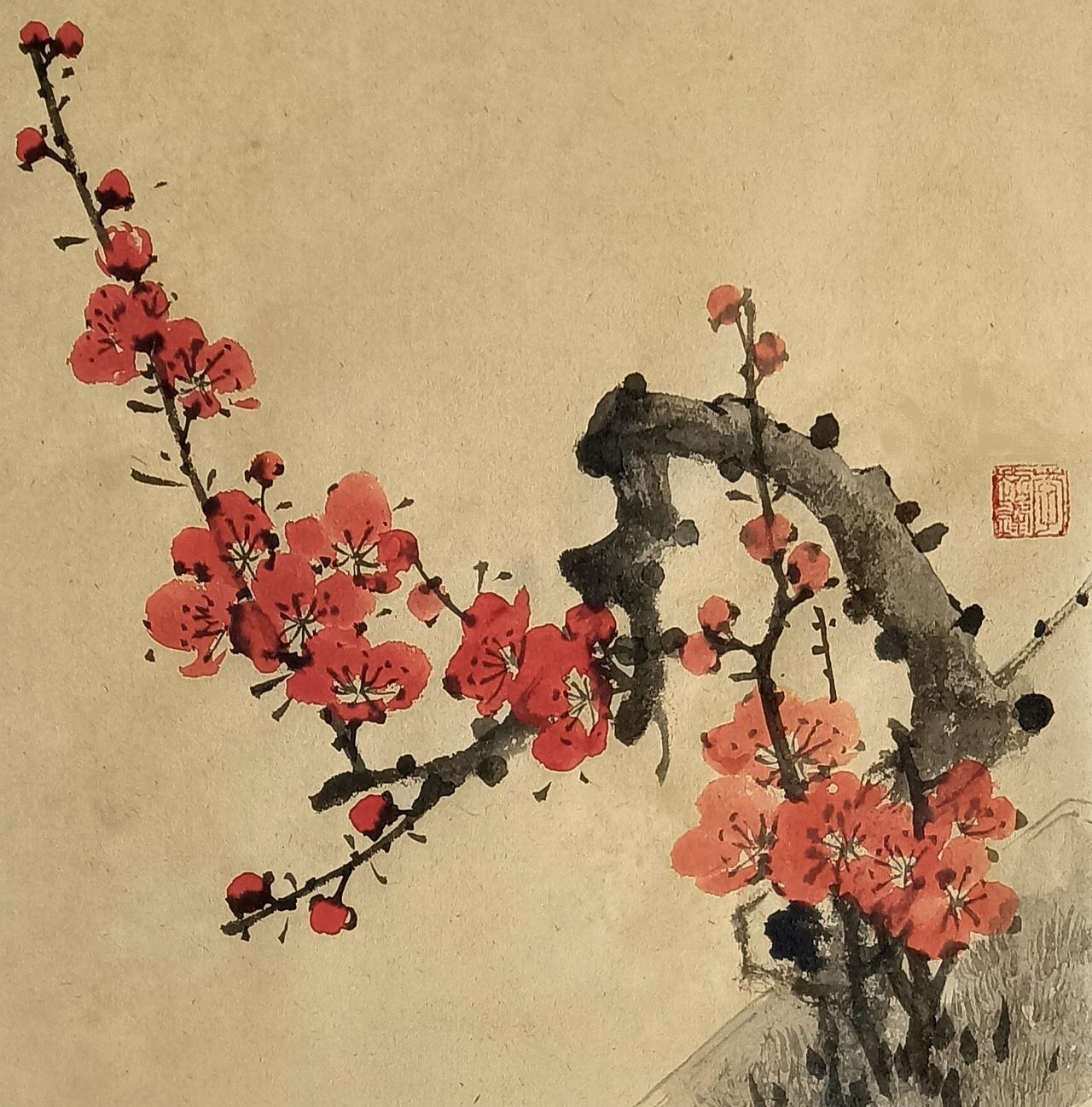 梅花牡丹花