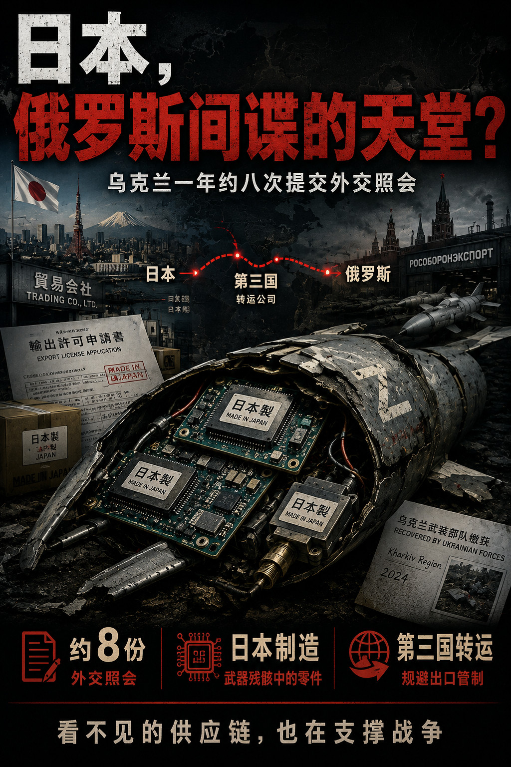 《纽约时报》：日本已成为俄罗斯间谍的“天堂”日本长期被视为乌克兰最坚定的支持者之