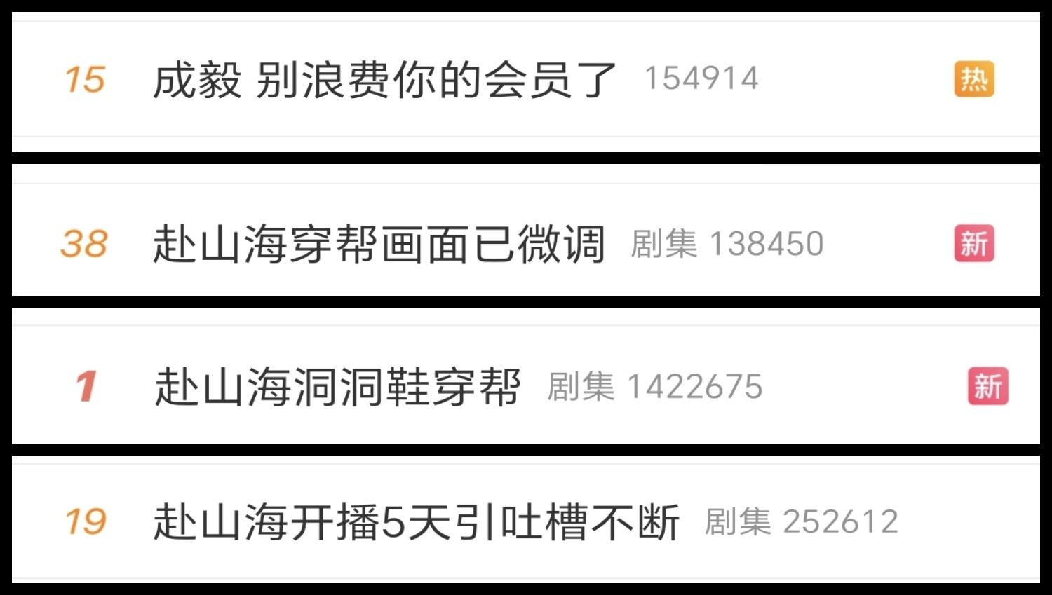 真正的好剧不是说几个yxh，几家粉丝不喜欢就能黑的动的……热度的接连下跌只能说这