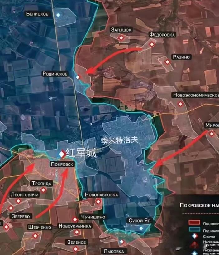 看地图，感觉红军城更像是一条肥大的蚯蚓，而这蚯蚓的背后却是一弯锋利的鱼钩，俄军俨