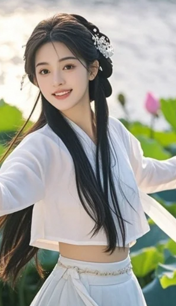 这组照片有点出水芙蓉的味道，你觉得我像不像‘荷’以为常的美人？