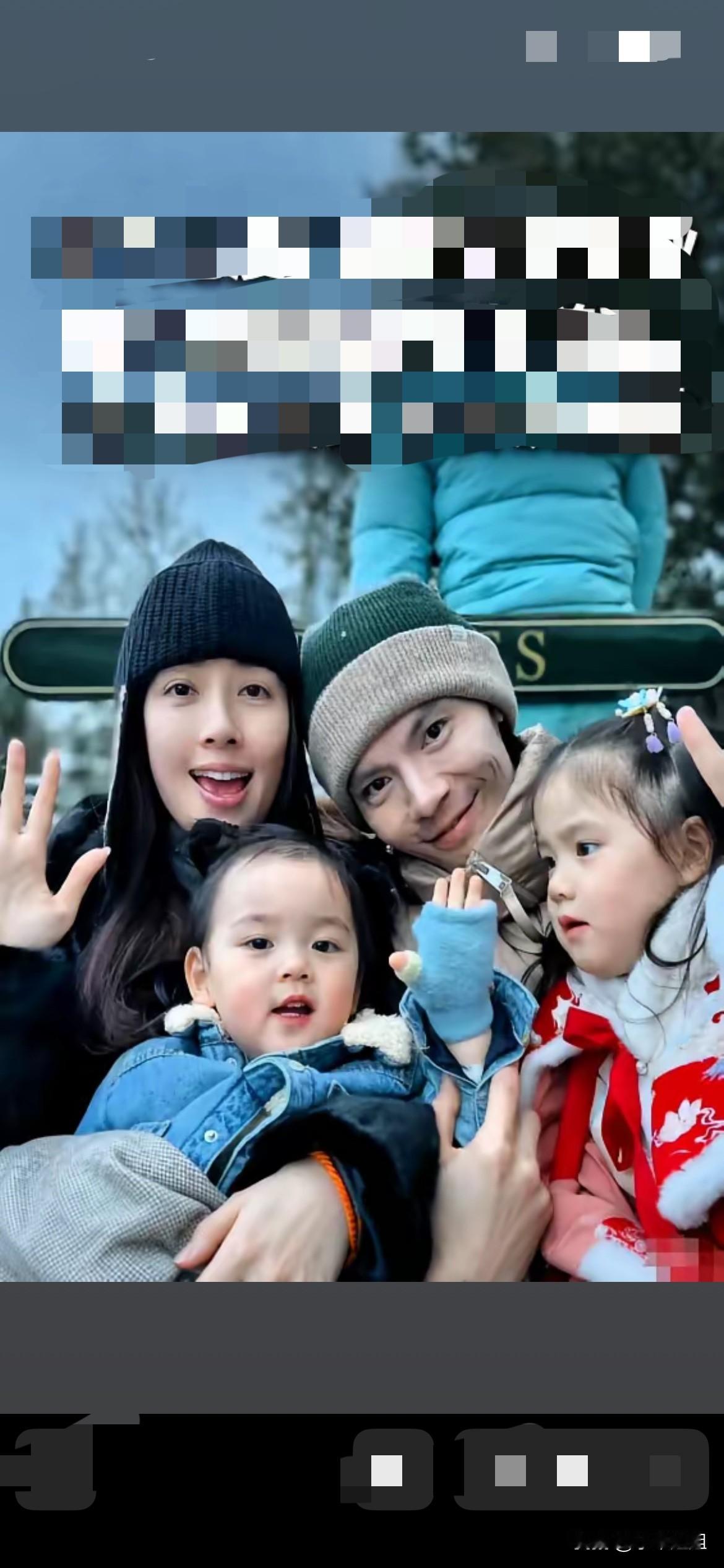郭碧婷和向佐的一双儿女颜值太高了！小儿子相貌出众，郭碧婷父亲对这个外孙格外喜欢！