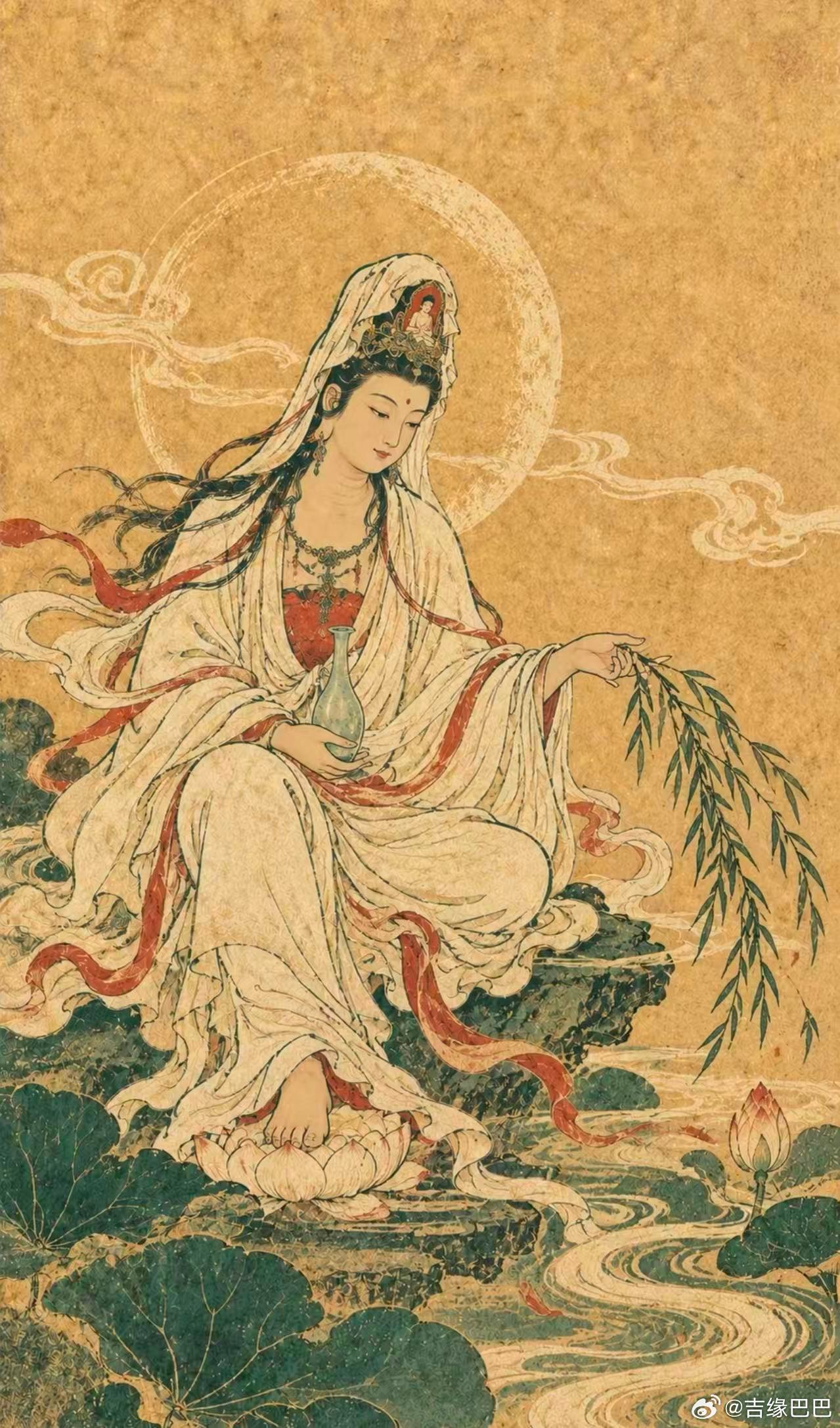 礼拜观世音菩萨，菩萨照见五蕴皆空，定能助你度过一切苦厄。​​​