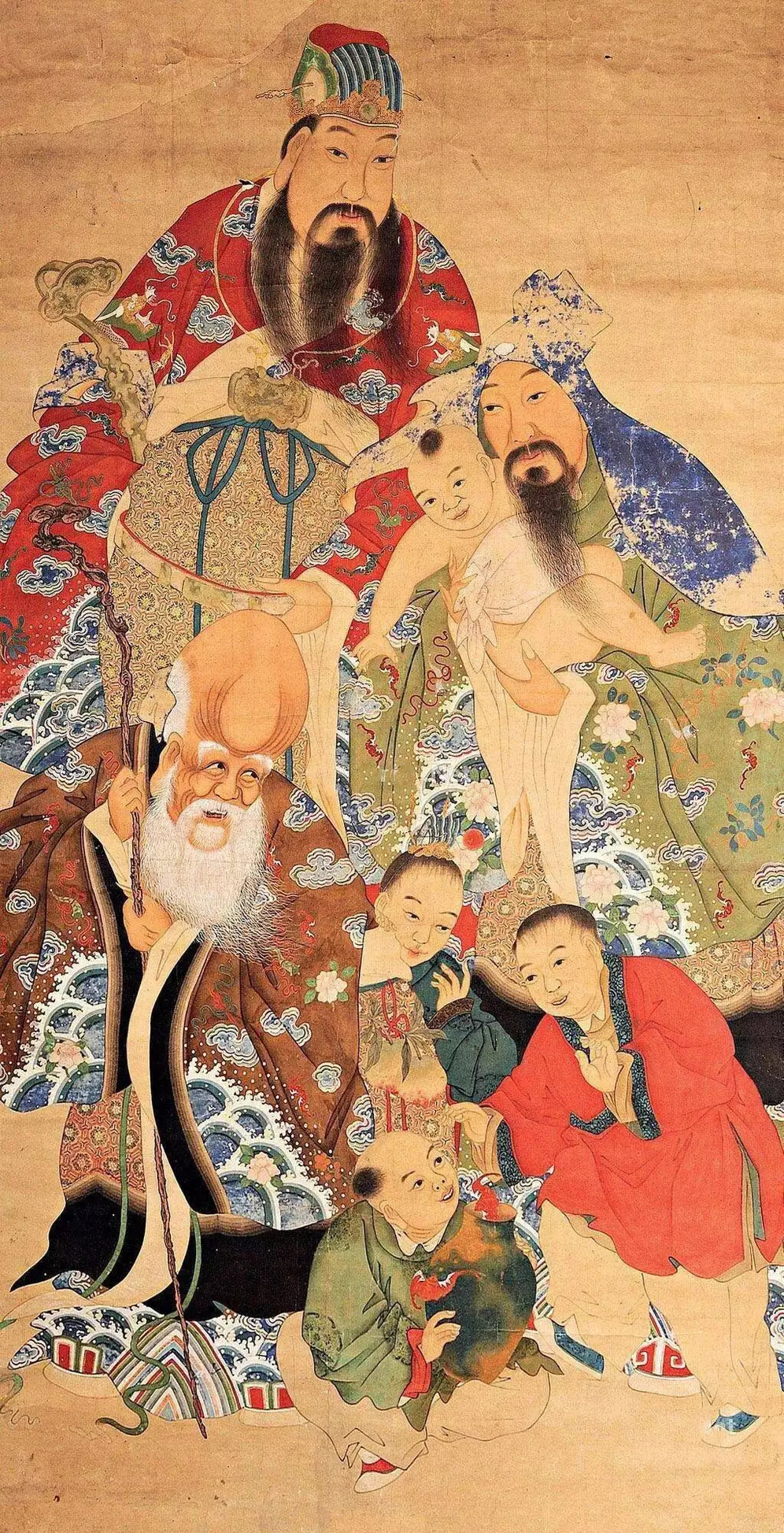 福禄寿是汉族民间信仰的三位神仙，是中国人最熟悉和喜爱的三位福神，象征幸福、吉利、