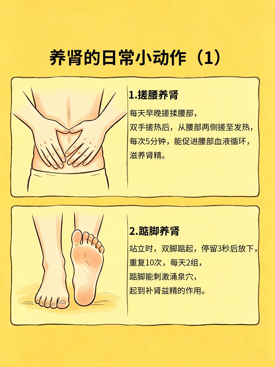 中医说：养肾就是养命，日常小动作超简单中医常说“肾为先天之本”🦴，养肾就是养