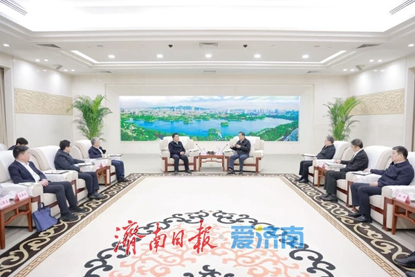 刘强于海田会见山东大学党委书记李忠军、校长李术才 杨峰参加