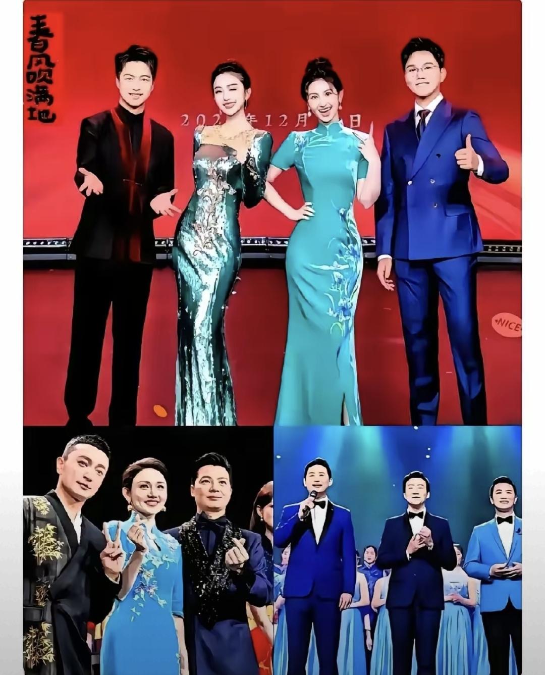 今年春晚海报一出，好多人都愣了。主持人衣服不是大红，全是青黑、藏蓝、炭灰，连吉祥
