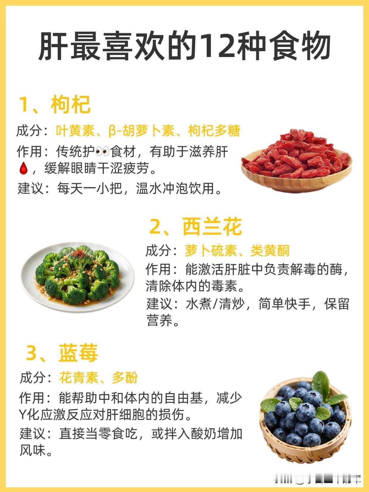 别再乱买护肝片了！这12种食物才是肝脏真爱之前总觉得养肝就得靠各种保健品，花了