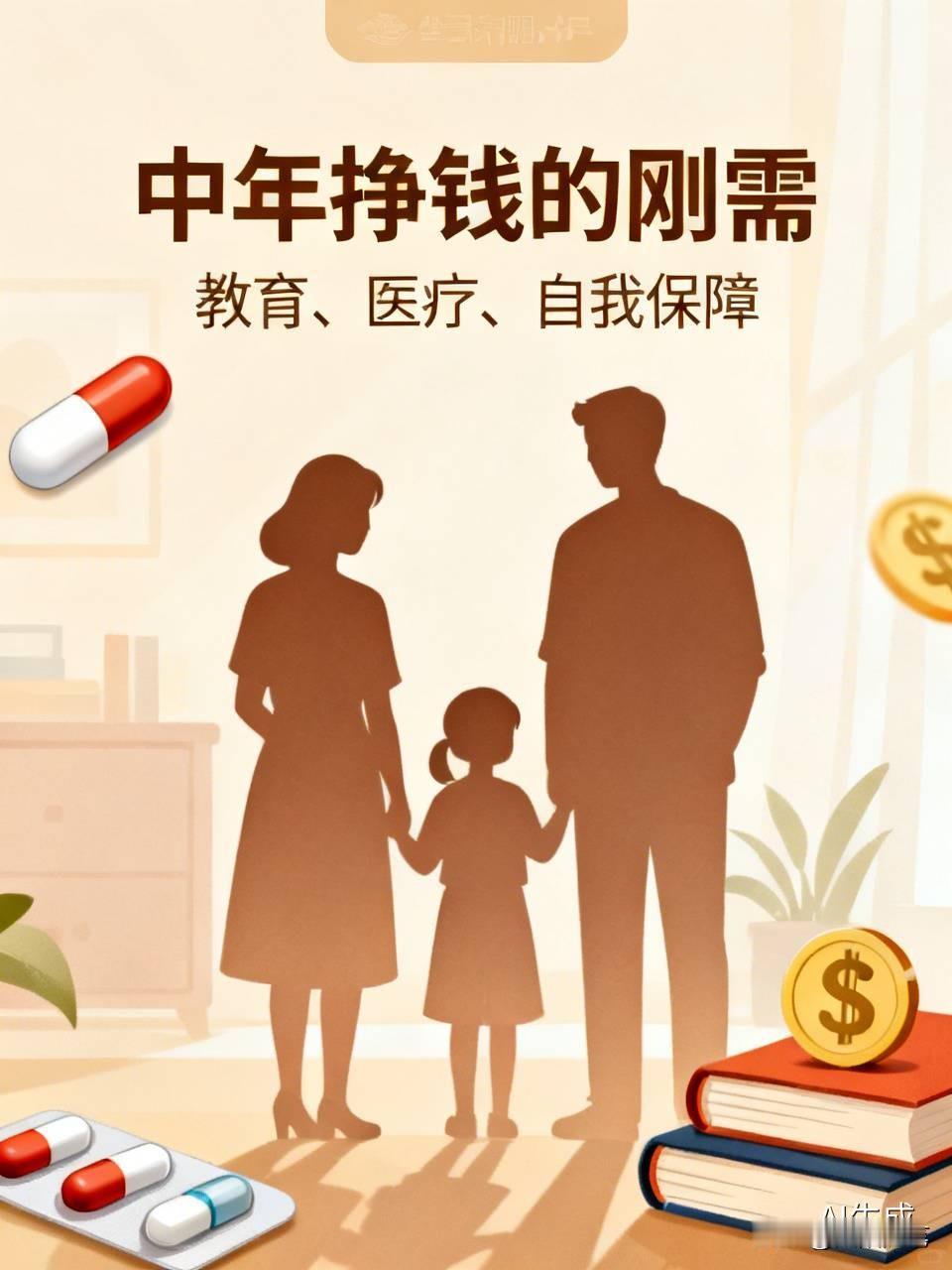 人到中年，努力挣钱那是刚需。就说家庭方面，孩子的教育开销像个无底洞。报个兴趣班，