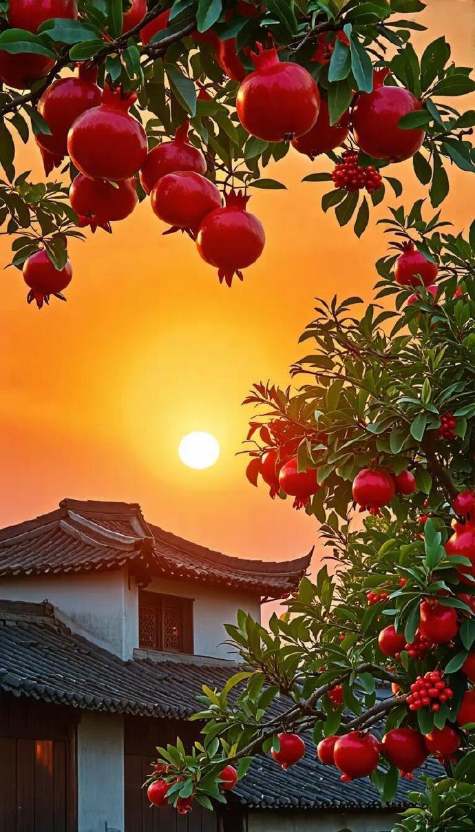 “好运石榴，时来运转，六六大顺...”