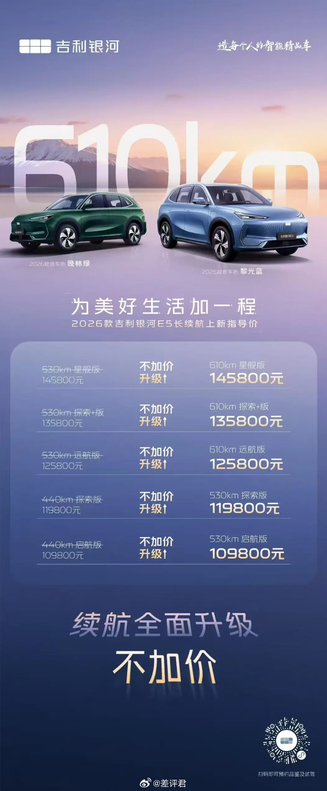 #差评说车#吉利银河E5:都卷死算了。星愿+E5，吉利银河也是把入门SUV的