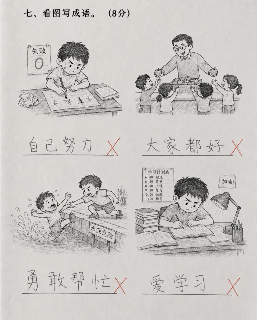 快来猜猜看图猜成语，你的成语过关吗？