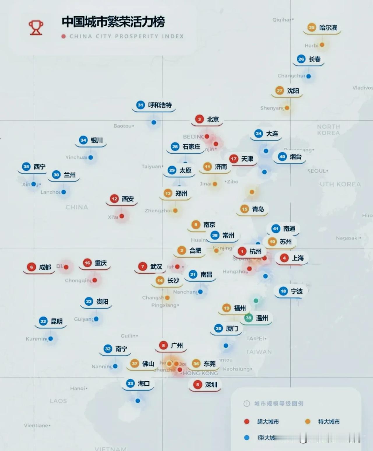 🏙️中国城市繁荣活力榜：不止GDP，谁在悄悄“逆袭”？一张地图，点出了
