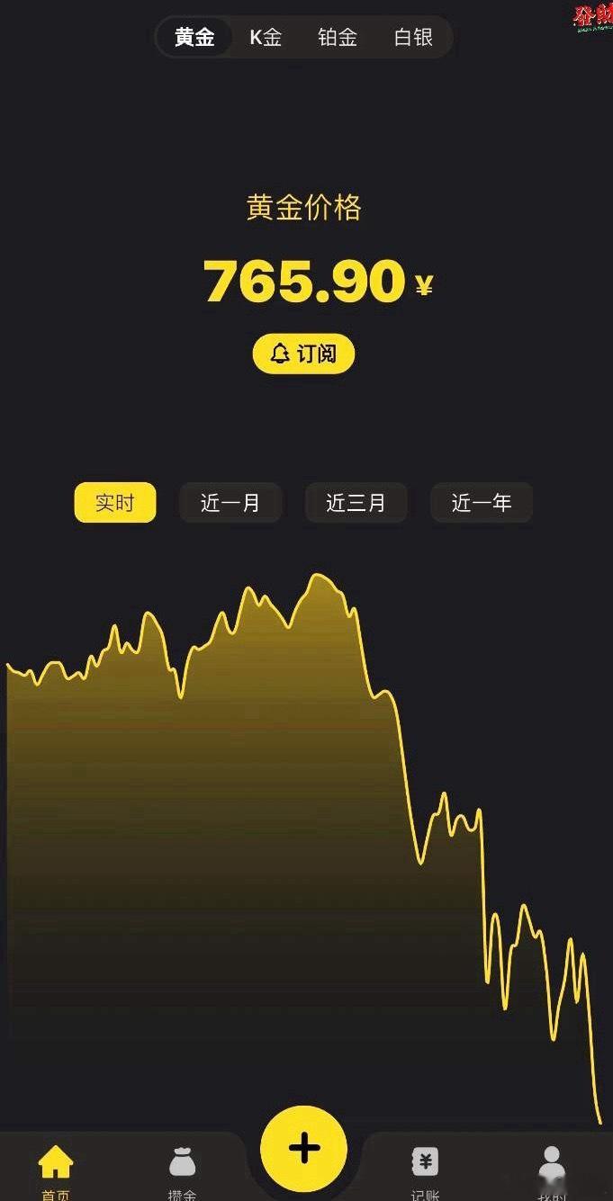 金价连续跳水今日金价又“跳水”！！！5月1日，国内黄金价格每克跌到了765.6元