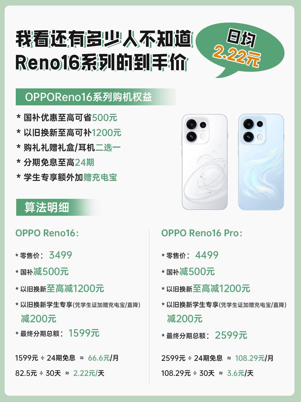 Reno16羊毛攻略来了，1599就能拿下？！😱本抠搜党这辈子没想过，能用1