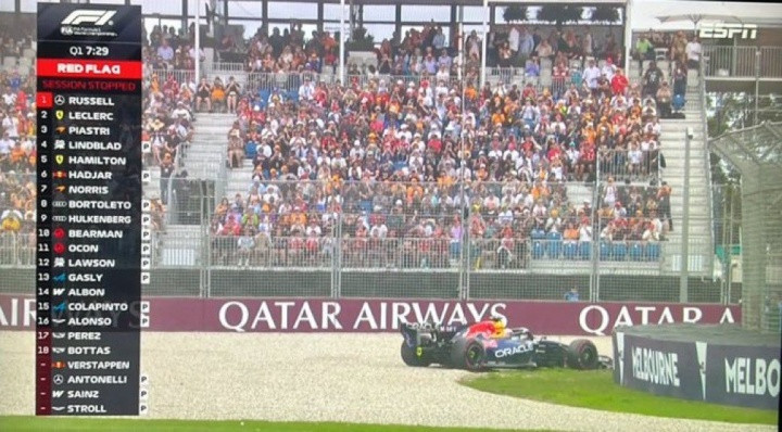 天崩开局! F1澳大利亚排位赛Q1, 维斯塔潘撞墙直接出局