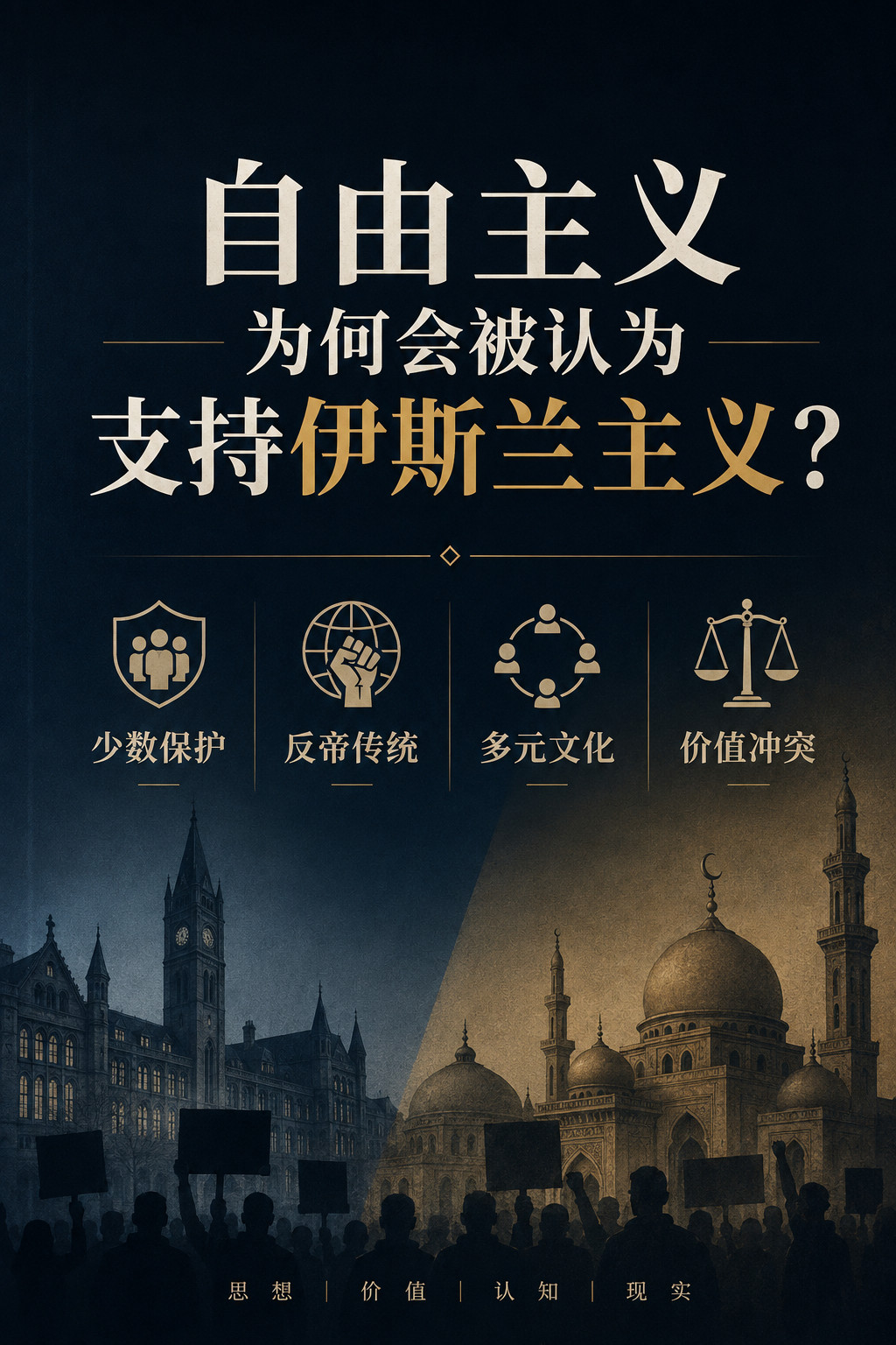 欧美自由主义者为何会支持伊斯兰主义？Claude对此解答：这个问题预设了一个需要
