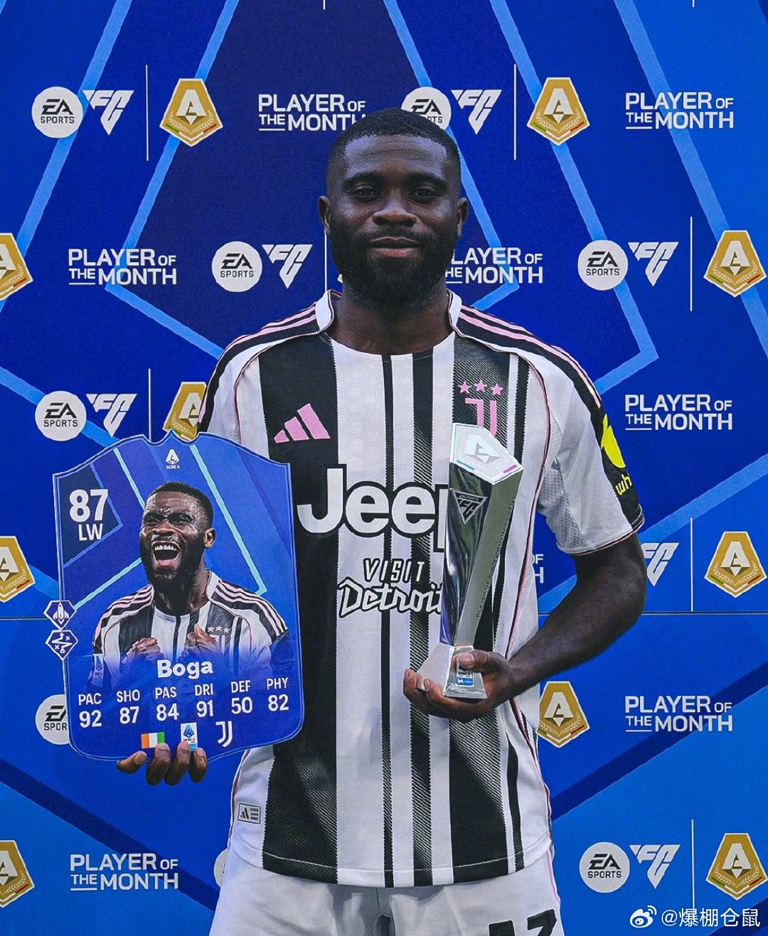 【官方】28岁的尤文图斯边锋博加当选意甲3月最佳球员，4场比赛出场231分钟，打