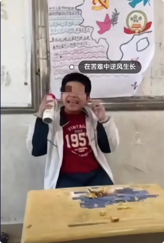 他有什么错，被人打了还面带微笑，手里紧紧拽着的保温杯是妈妈送他的开学礼物，他不会