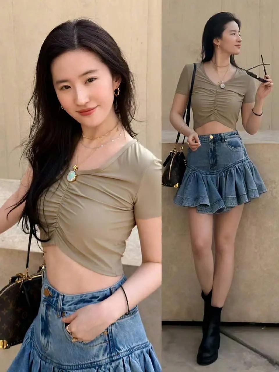 刘亦菲又瘦了好多，三十加这个状态还说啥啦，素颜状态也这么能打，果然刘亦菲三个字是