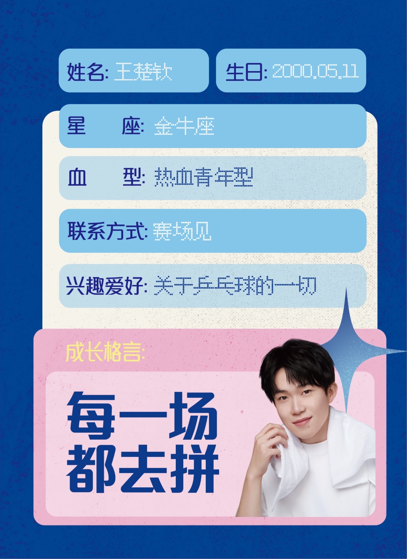 舒肤佳品牌全线代言人王楚钦壁纸🤩​​​