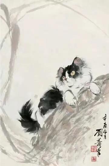 刘继卣花鸟走兽画动物猫】刘继卣是中国近现代美术史上卓有成就的动物画、人物