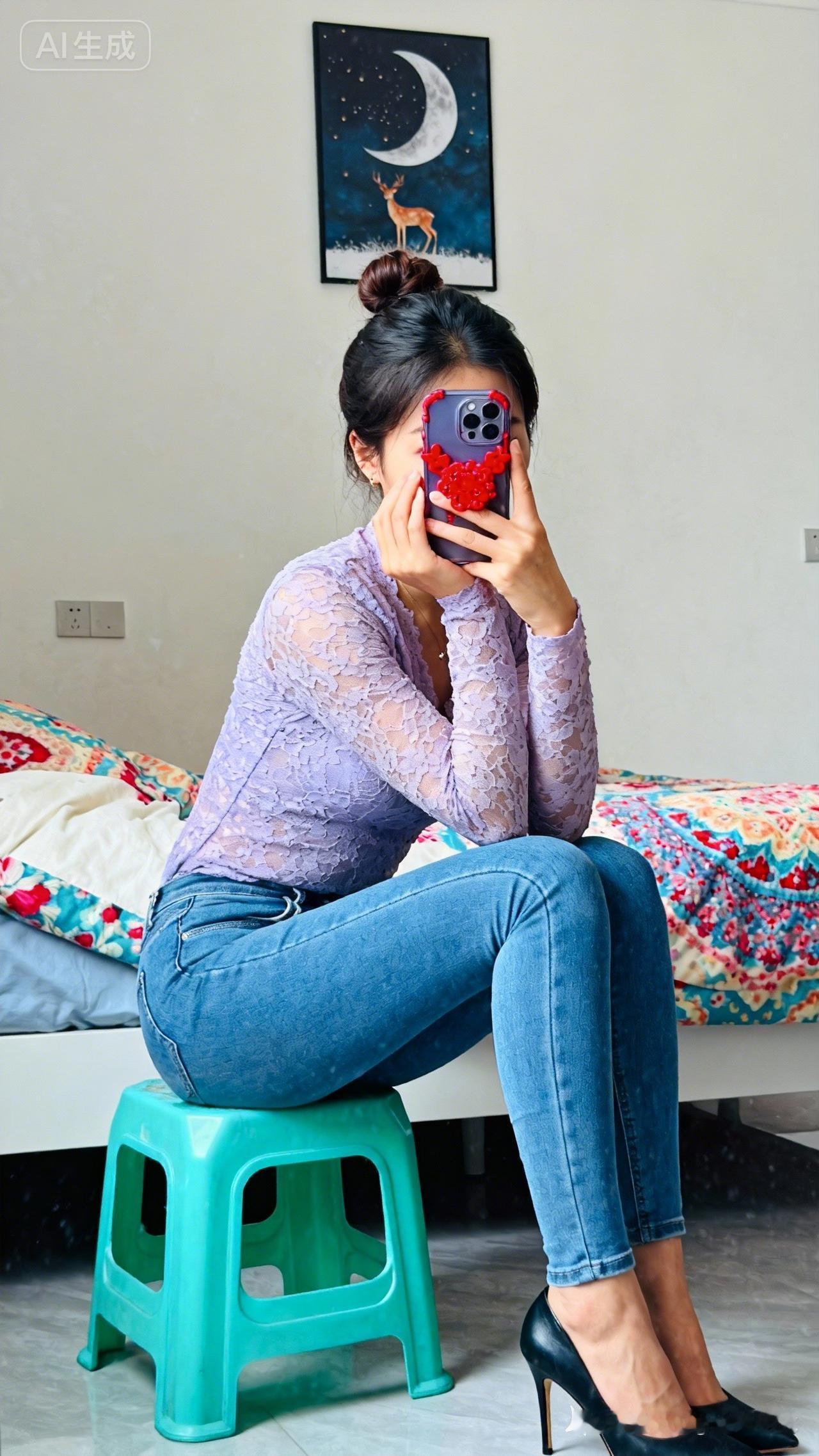 夜晚的静谧时光，与月亮相伴，享受独处的宁静。