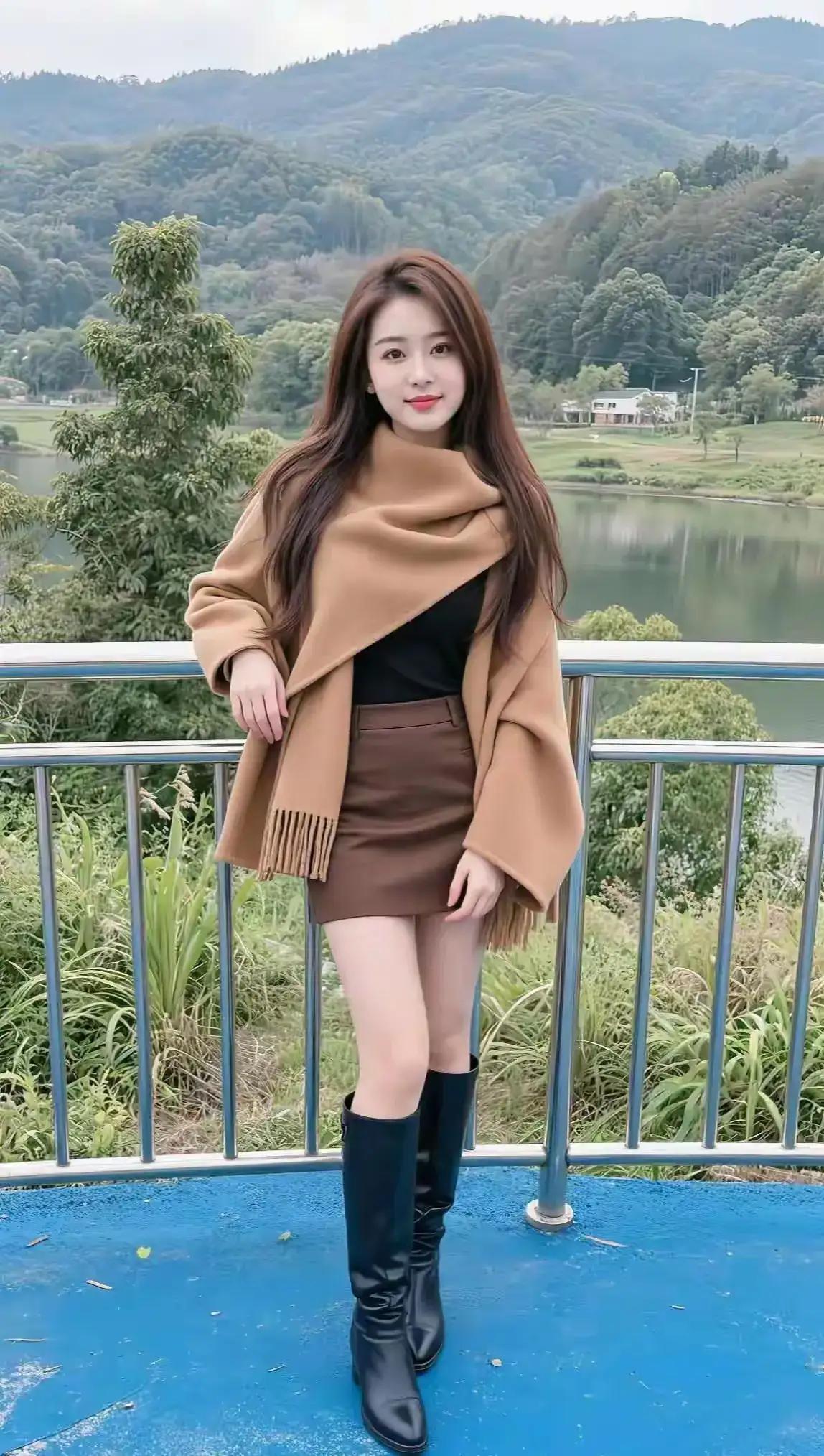 山外青山楼外楼，江山如画人如玉。美女颜拍分享