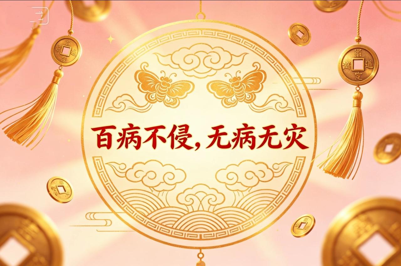 今日收下这份祝福：愿你往后余生百病不侵，无病无灾，岁岁常欢愉，年年皆胜意。