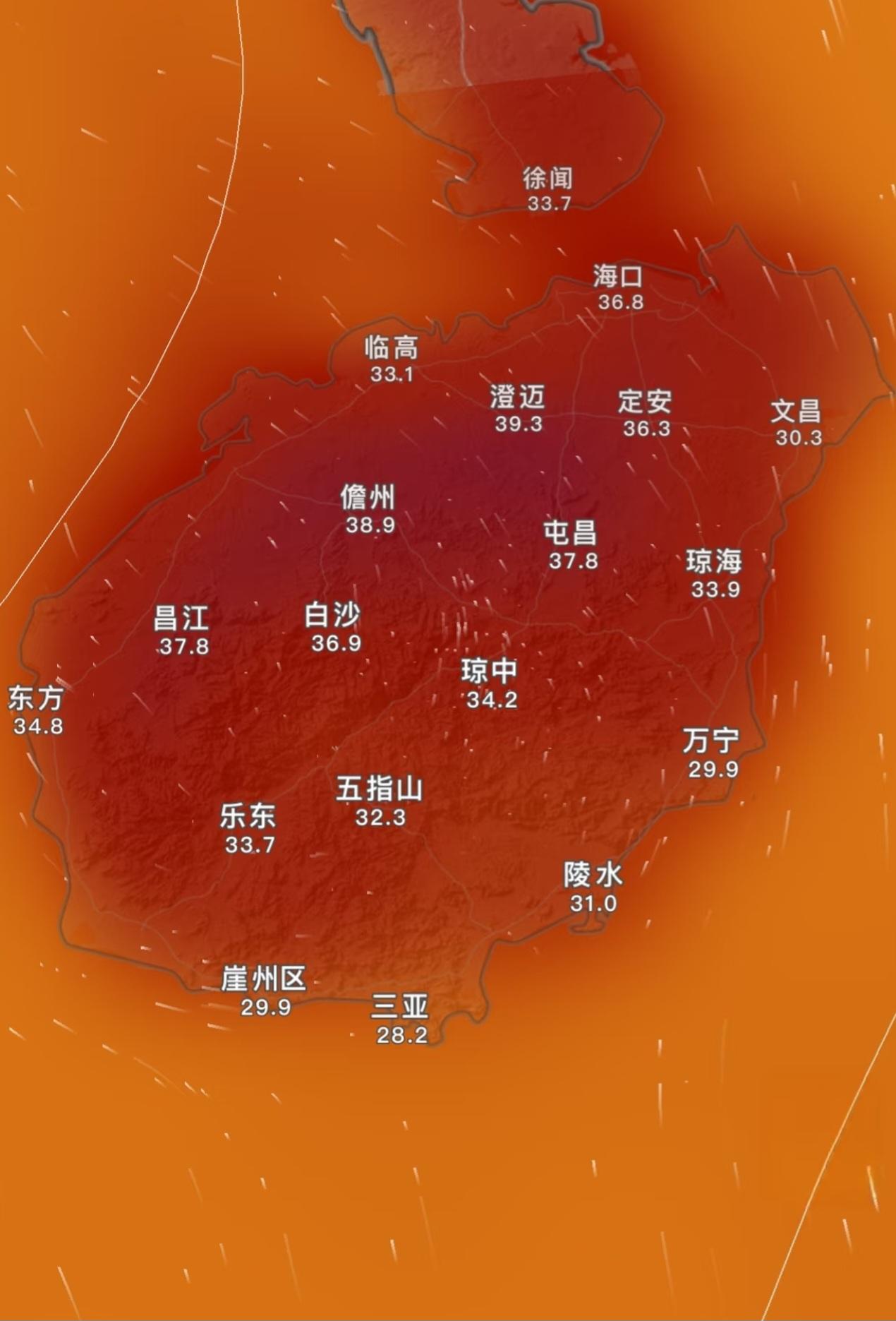 🔥海南的朋友们还好吗？！最近几天刷到了海南的天气，直接惊掉下巴！最高都已经突破