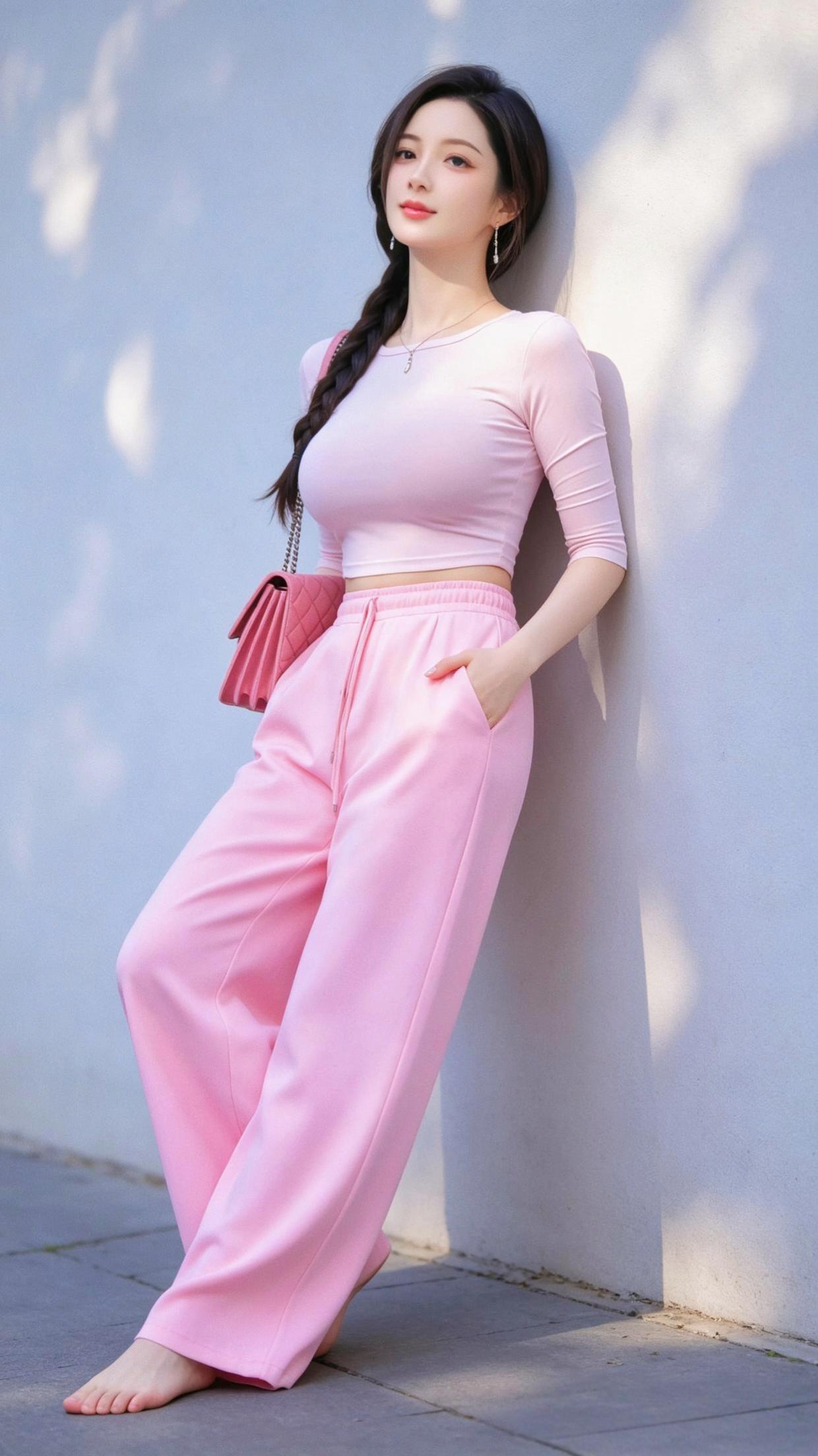 粉嫩少女风穿搭，轻松自在，夏日必备！🌞💗