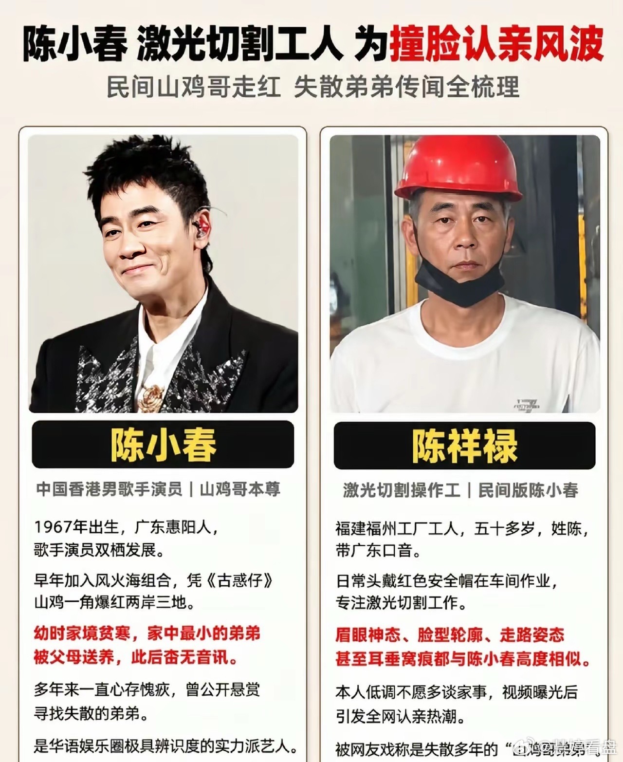 陈小春这波发言太刚了，直接戳中无数人痛点陈小春在节目里直言，当年送走的弟弟绝不会