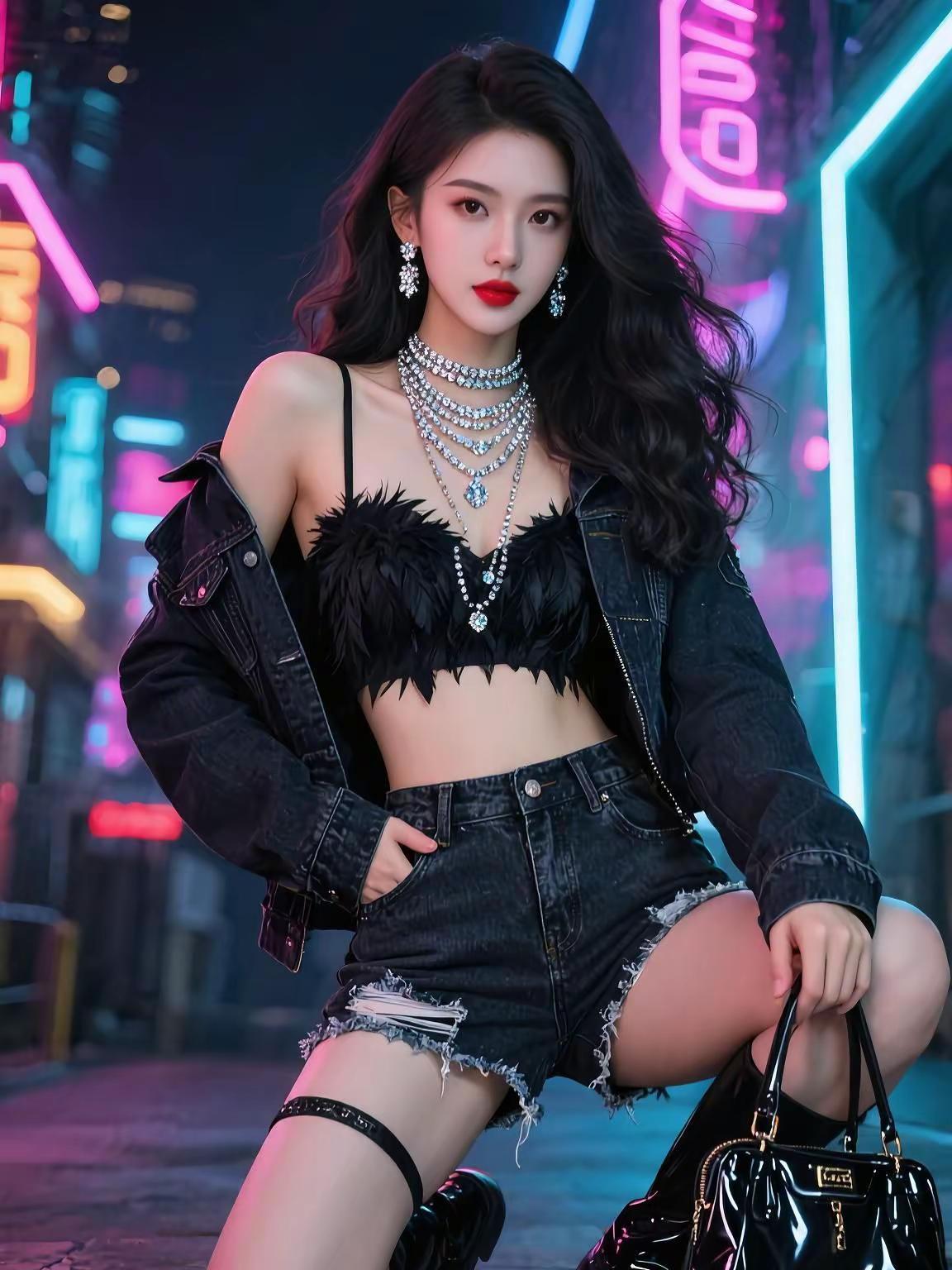 赛博风写真ai创作日常分享