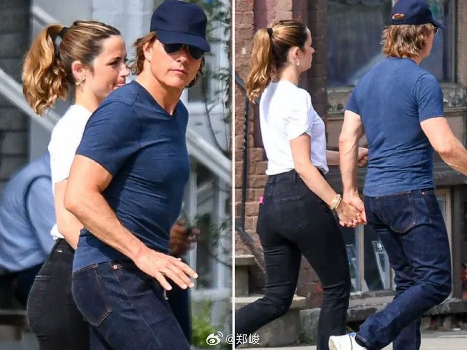 63岁的TomCruise和37岁的AnadeArmas牵手出门。两人已经