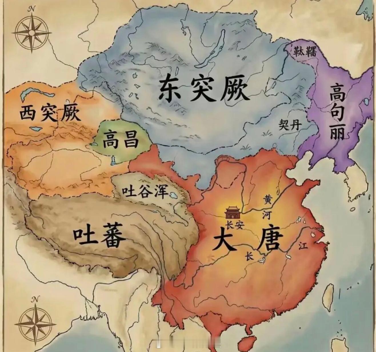 看看唐朝建立后有多么落魄，你就知道为什么李世民称得上是千古一帝提到唐朝，多数人脑