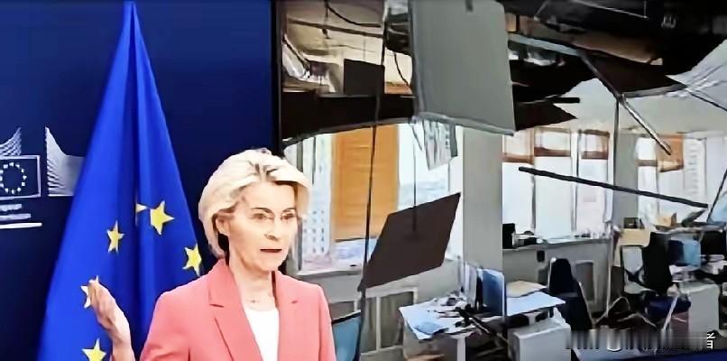 冯姨真怒了！冯德莱恩震怒，她在布鲁塞尔告诉BBC记者，俄两枚导弹在20秒内击中距