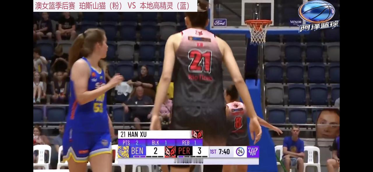 韩旭完美演绎马年新春第一场胜利恭喜韩旭和她的珀斯山猫队队友以81:75击败本